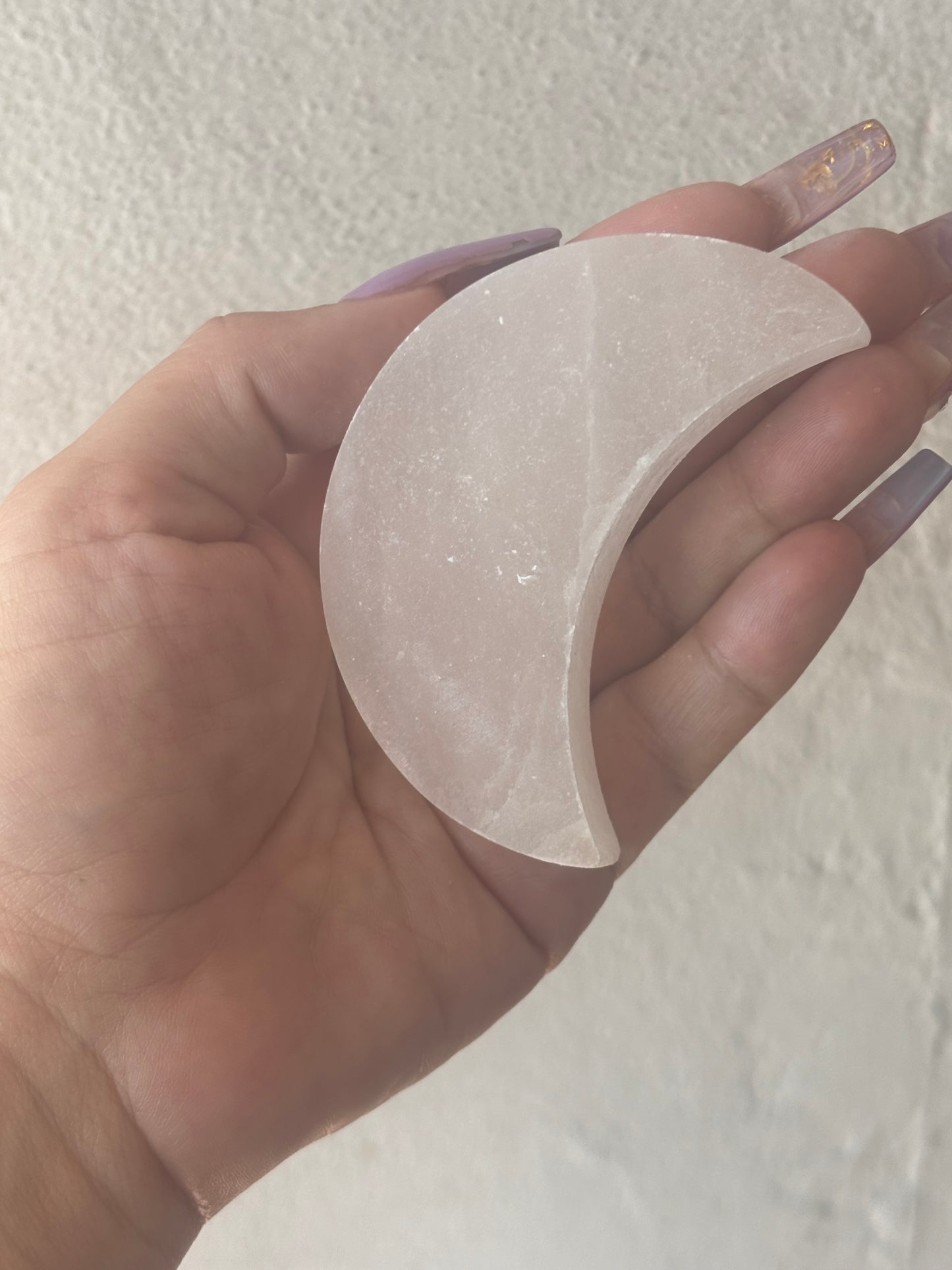 Carved Selenite Moon
