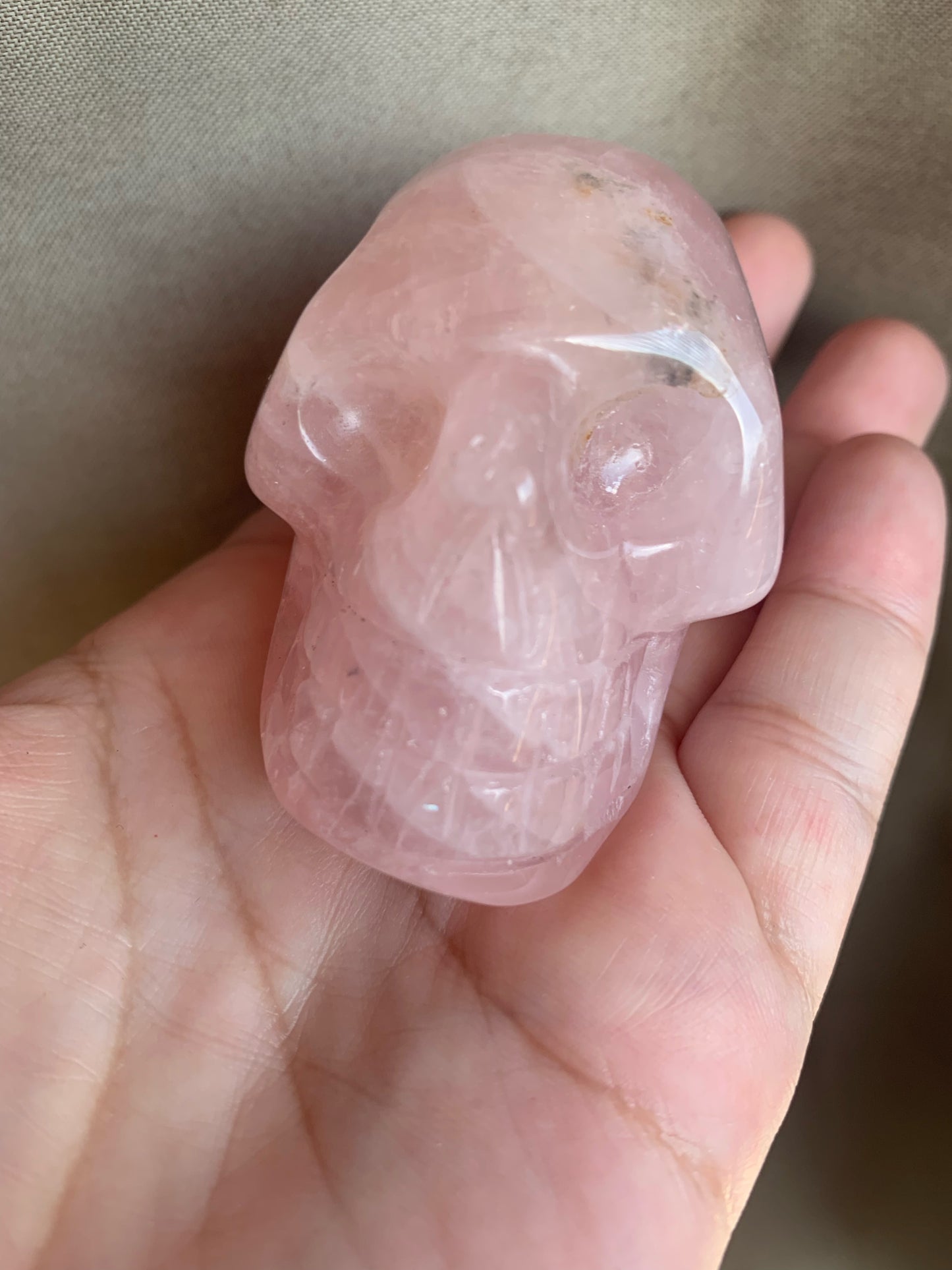 Rose Quartz Skull