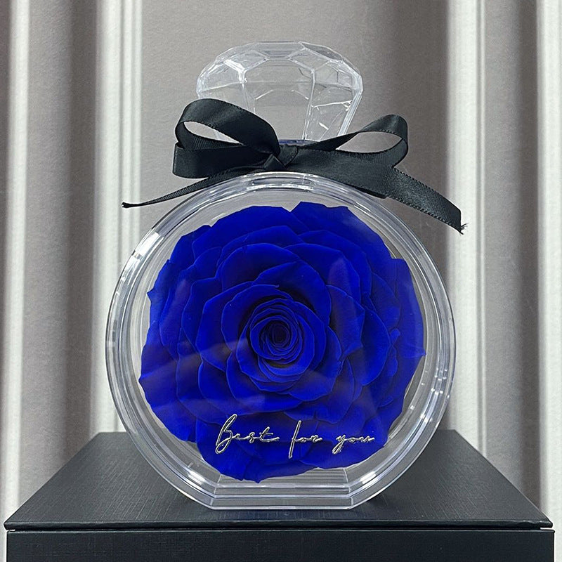 Natural Eternal Flower Ornaments Transparent Cover Dried Rose Gift Box Valentine's Day