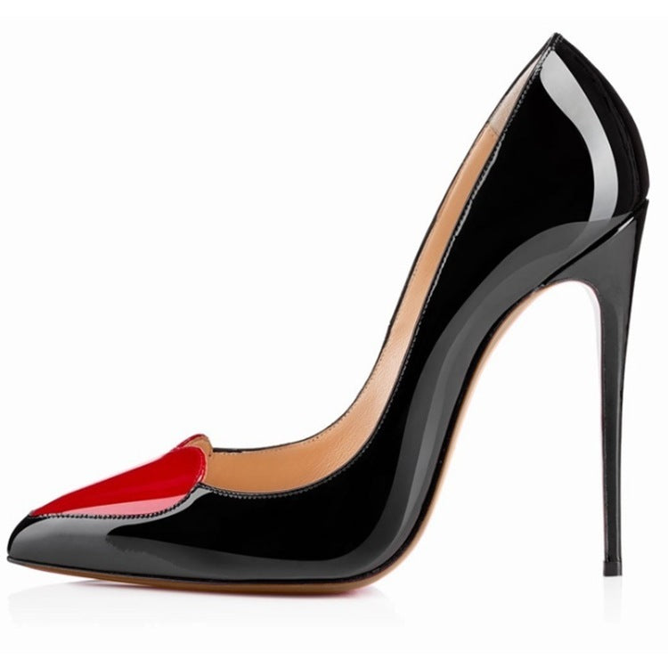 Red Love Pointed High Heels Stiletto Pumps