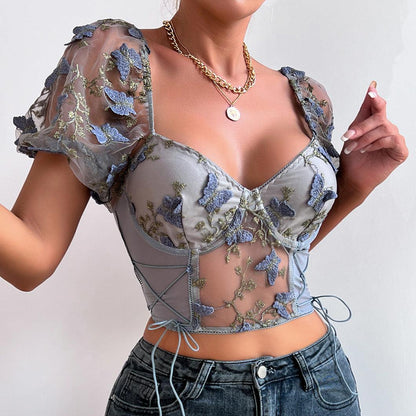 Top Backless Floral - Magic Moon Store