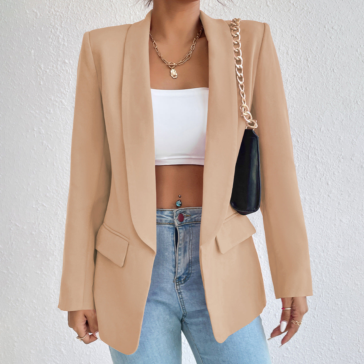 Women's Lapel Blazer Jacket - Magic Moon Store