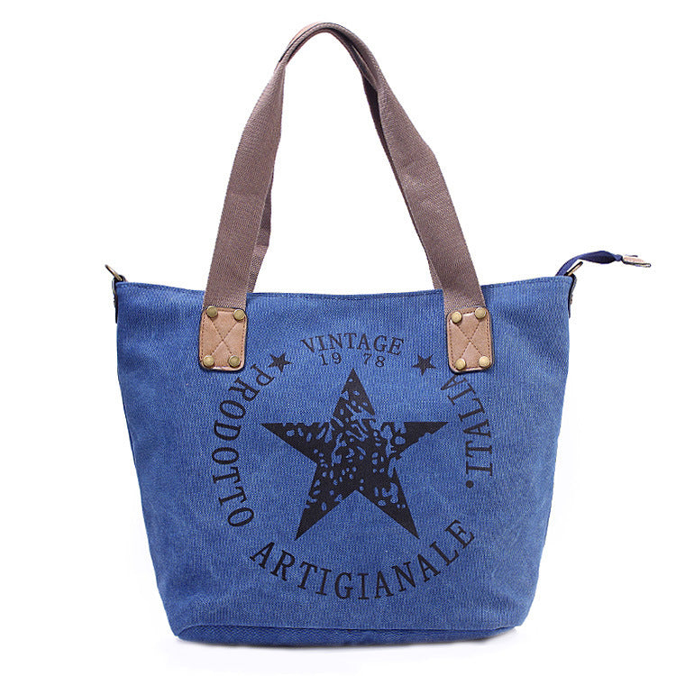 Printed Five pointed Star Handbag