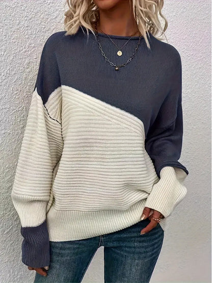 Contrast Color Knitting Sweater - Magic Moon Store