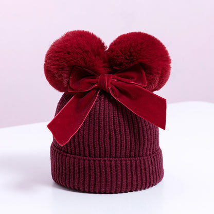 Baby knitted woolen hat