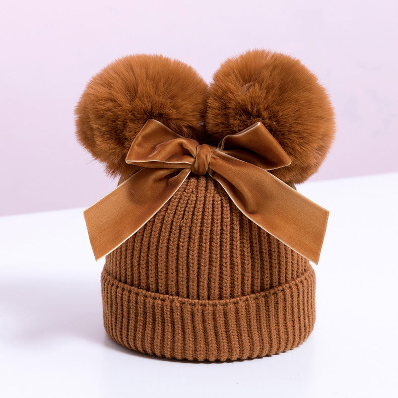 Baby knitted woolen hat