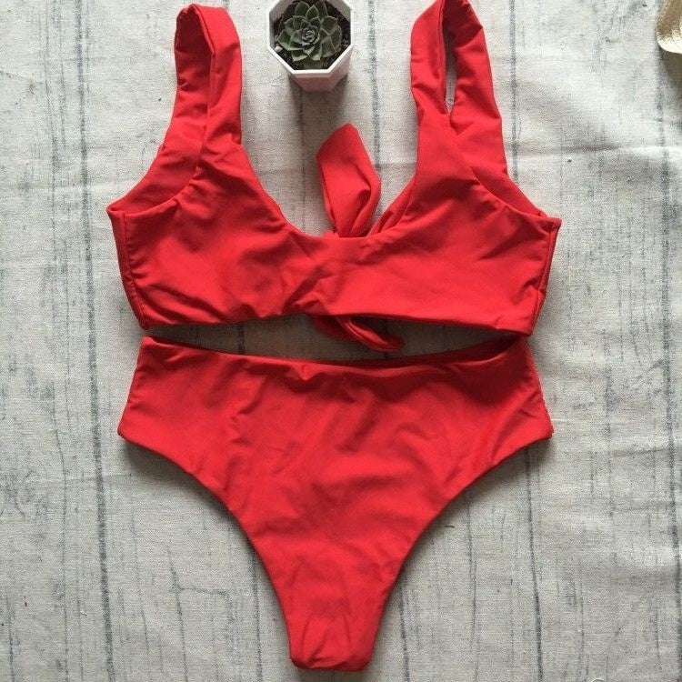 Tie Front Bikini Set