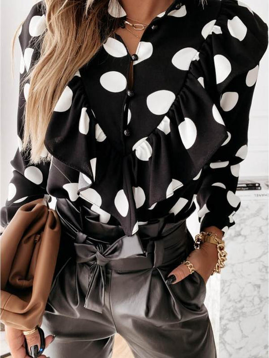 Long sleeve Blouse with dots