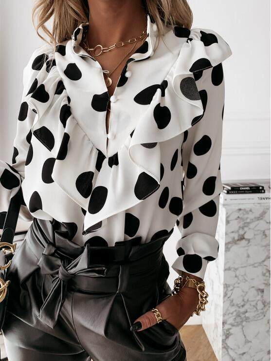Long sleeve Blouse with dots