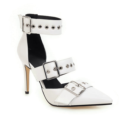 High Heel Buckle Strap Hollow Sandals