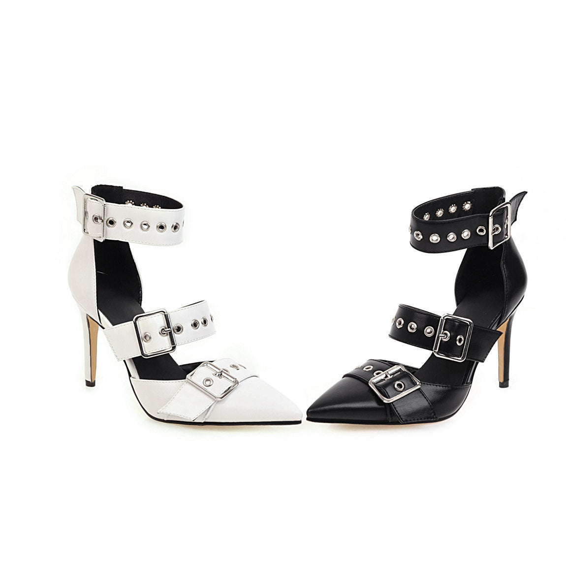 High Heel Buckle Strap Hollow Sandals