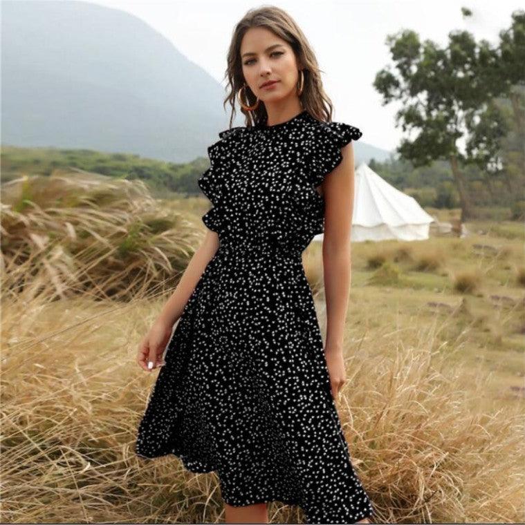 Polka dot chiffon Dress