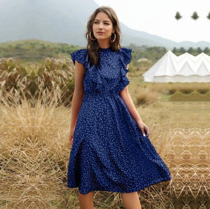 Polka dot chiffon Dress