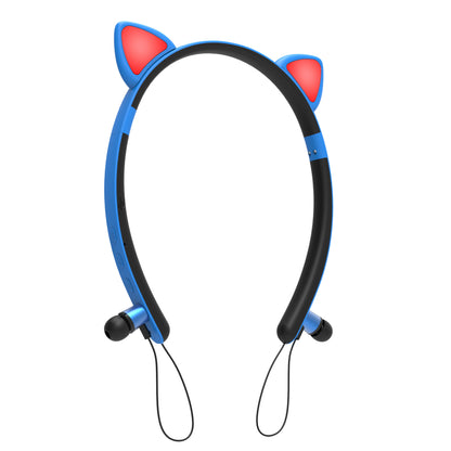 Wireless Bluetooth Headphones LED Cartoon Girl Headband Cat Ear