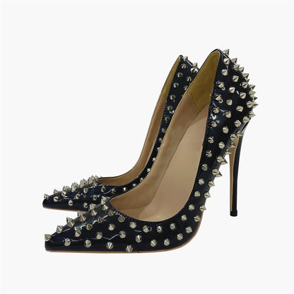 Rivet High Heels Pointed Stiletto