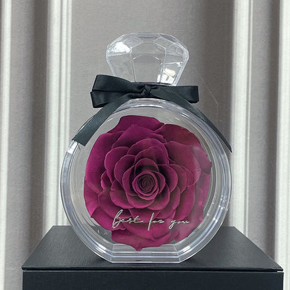 Natural Eternal Flower Ornaments Transparent Cover Dried Rose Gift Box Valentine's Day