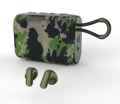 Bluetooth Speaker  Headset Two-in-one Small Square Outdoor