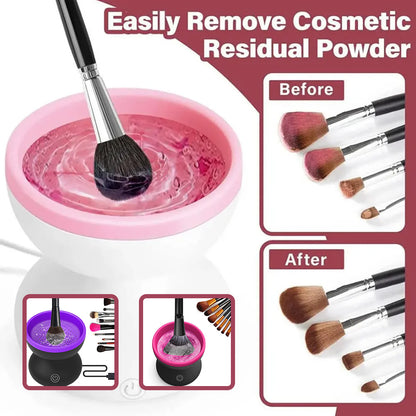 Electric Makeup Brush Cleaner Machine Portable Automatic USB Cosmetic Brush Cleaner Tools For All Size Beauty Makeup Brushes Set MAGIC MOON STORE