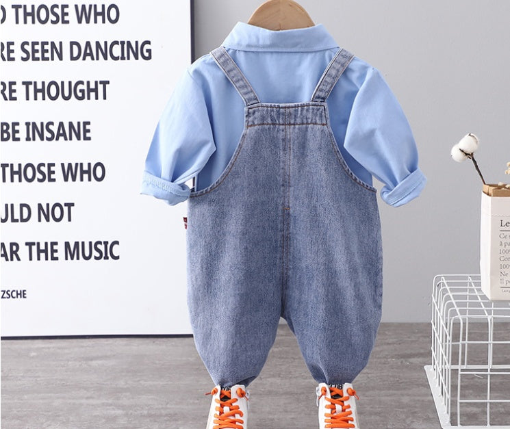 Denim Pants Trendy Cute Western Baby Jumpsuit