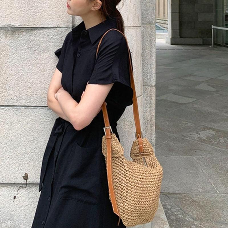 Ivy Straw Woven Bag - Magic Moon Store