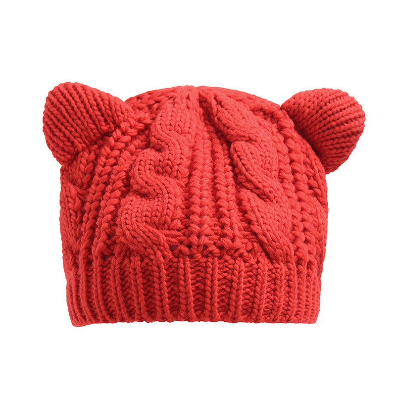 Hand Made 3D Cute Knitted Cat Knitted Hat - Magic Moon Store