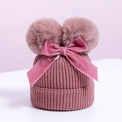 Baby knitted woolen hat