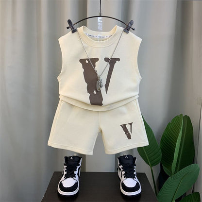 Baby Clothing Sleeveless T-shirt & Shorts Pants Two-Piece Suit