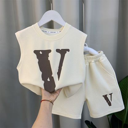 Baby Clothing Sleeveless T-shirt & Shorts Pants Two-Piece Suit