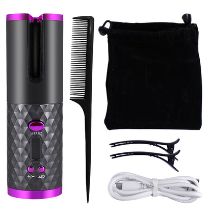 Rechargeable Automatic Hair Curler Women Iron LCD Display Ceramic