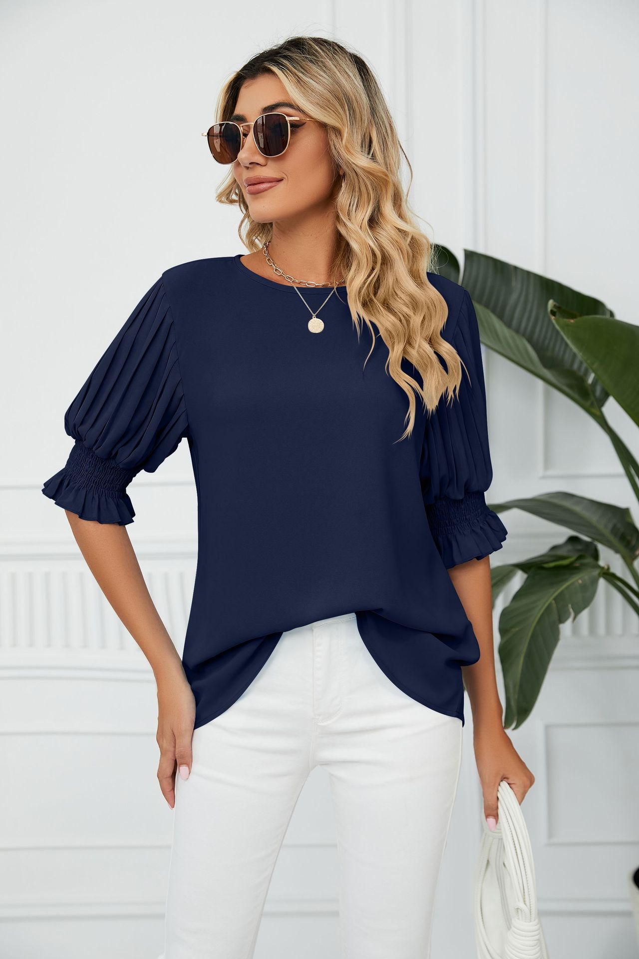 Princess Sleeves Chiffon Blouse