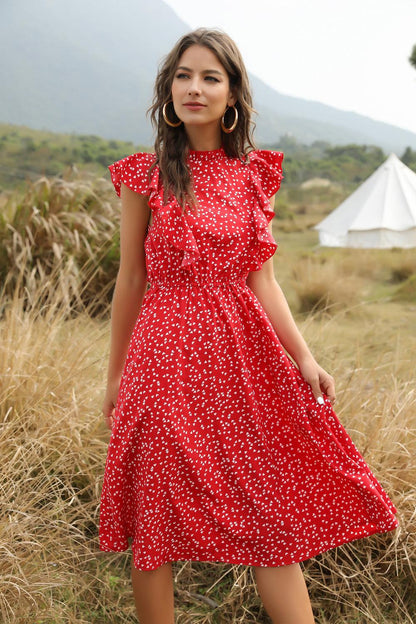 Polka dot chiffon Dress