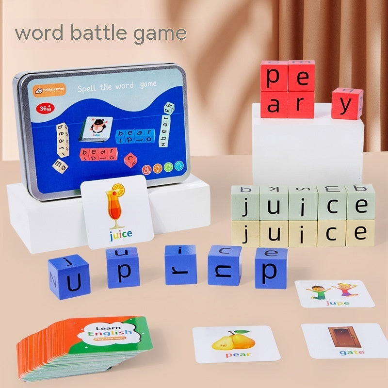 Children's Word Fight Building Blocks Parent-child Interactive Desktop Game