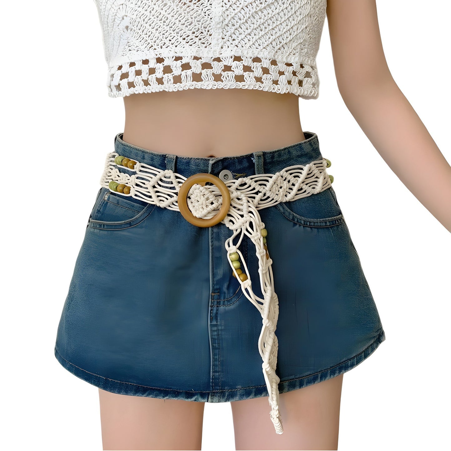 Bohemian Ethnic Style Woven Butterfly Waist Strap Belt