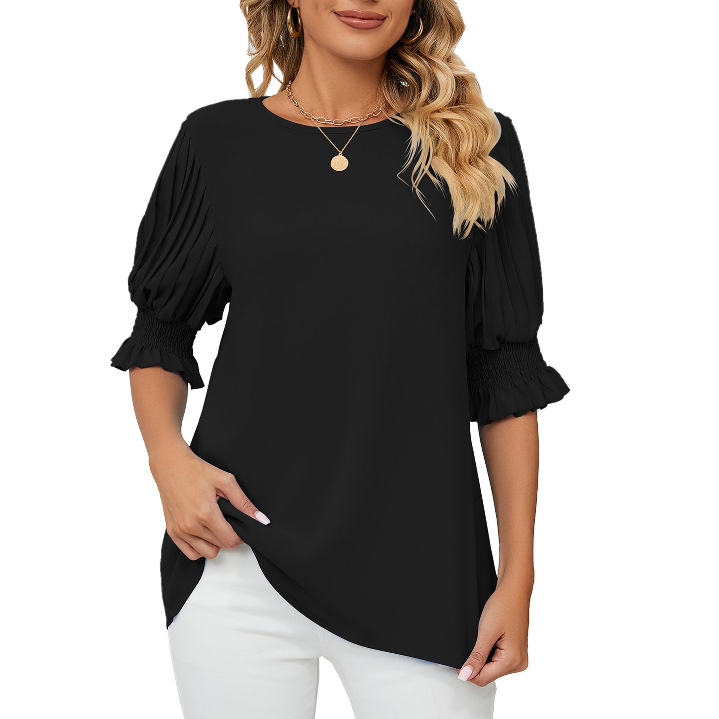 Princess Sleeves Chiffon Blouse