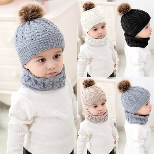 Baby Winter Caps + Scarf set