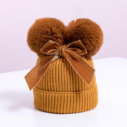 Baby knitted woolen hat