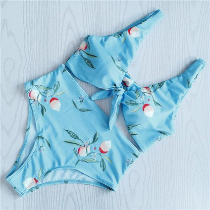 Floral knotted double-sided Bikini - Magic Moon Store