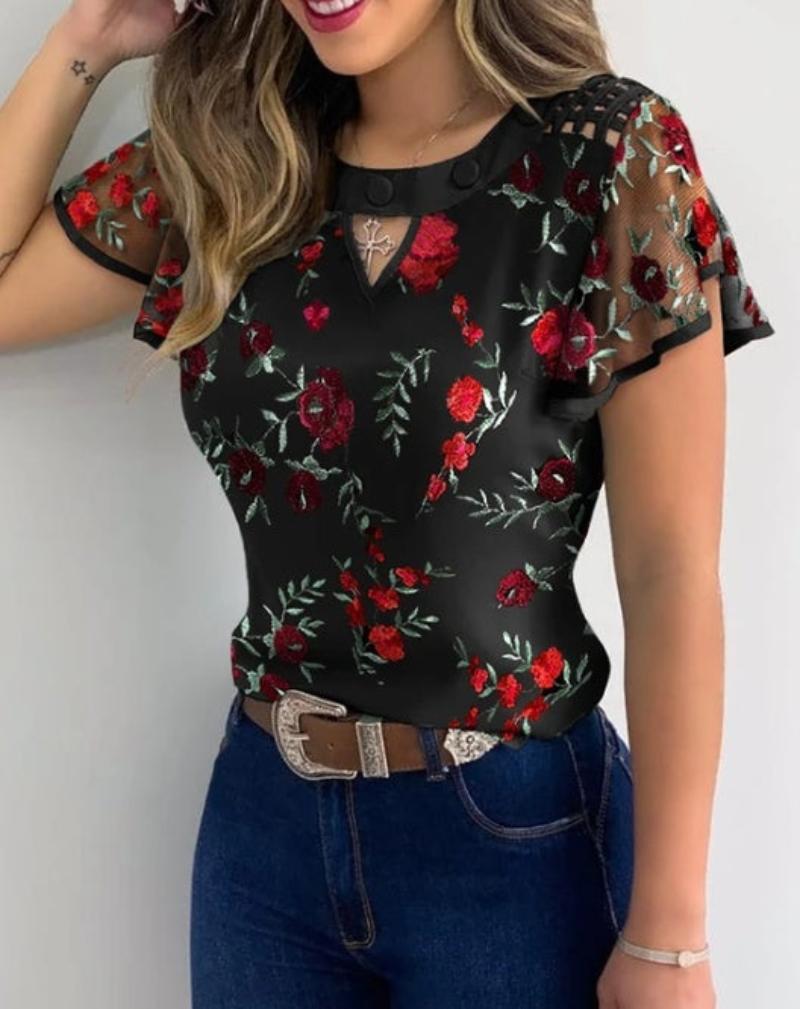 Flower Elegant Blouse