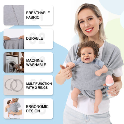 Front And Back Dual Wrap Scarf Baby Carrier Bag Multi-functional