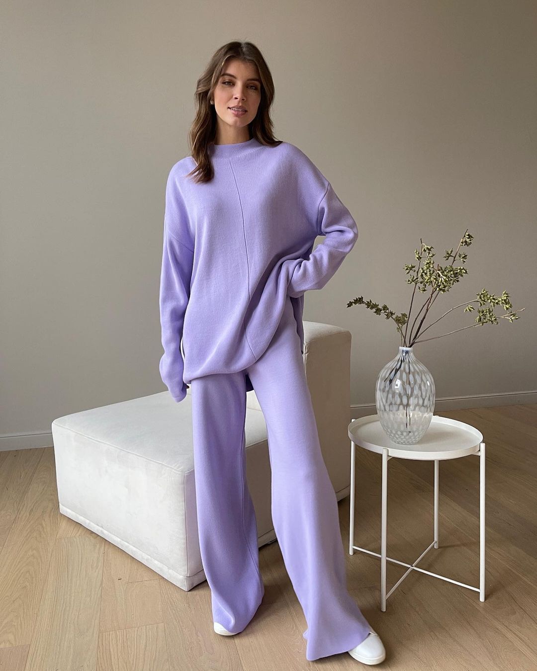 Long Sleeve Loose Casual Sweater & Trousers Set - Magic Moon Store