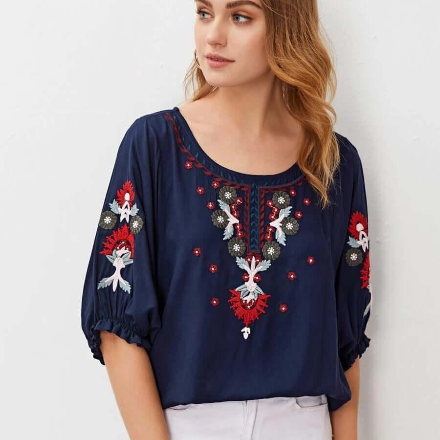 Janice Embroidery Blouse