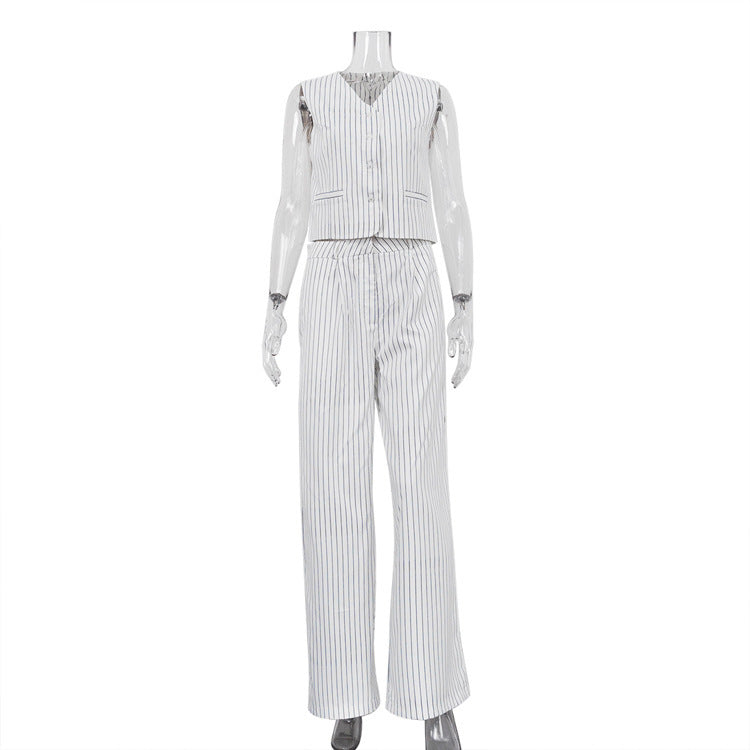 Striped Vest and Trousers Set