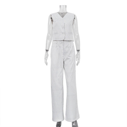 Striped Vest and Trousers Set