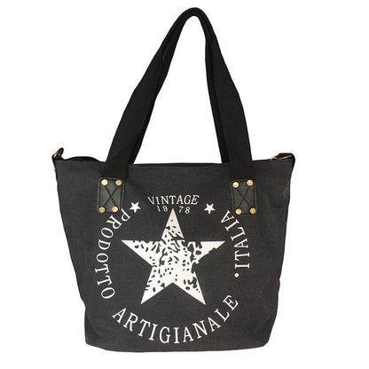 Printed Five pointed Star Handbag