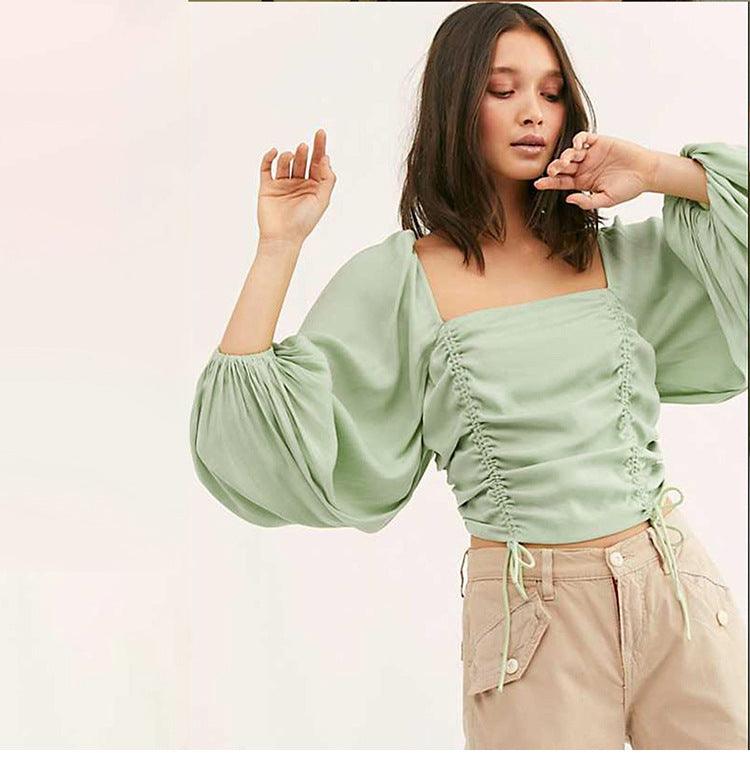 Matcha Green Pleated T-shirt