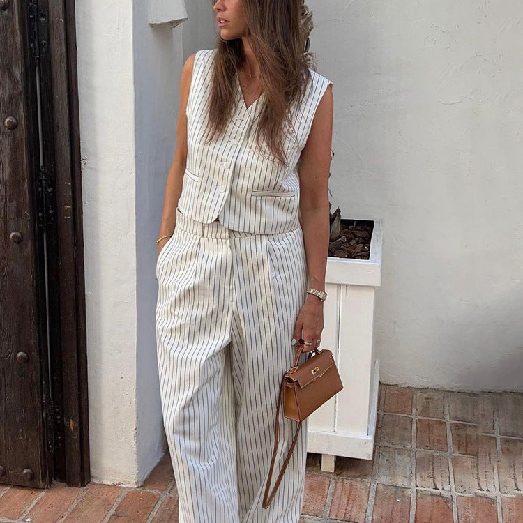 Striped Vest and Trousers Set