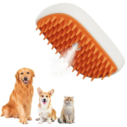 USB Rechargeable Steam Brush Spray Massage Comb Pet Grooming Tools