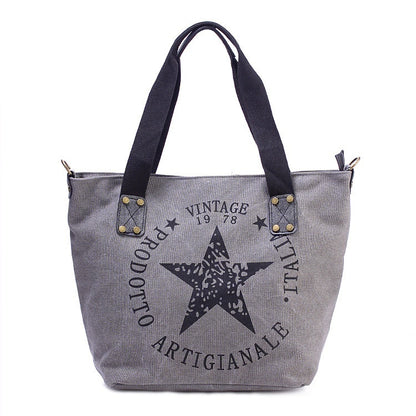 Printed Five pointed Star Handbag