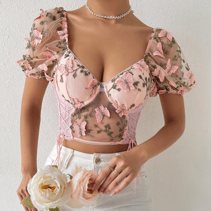 Top Backless Floral - Magic Moon Store