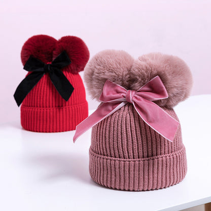 Baby knitted woolen hat